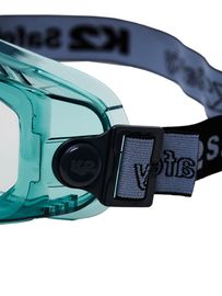 K2 Safety Goggles KPG-701 (Green) – Curved Lens, Dual Anti-Fog Coating, Wide Strap for Secure Fit